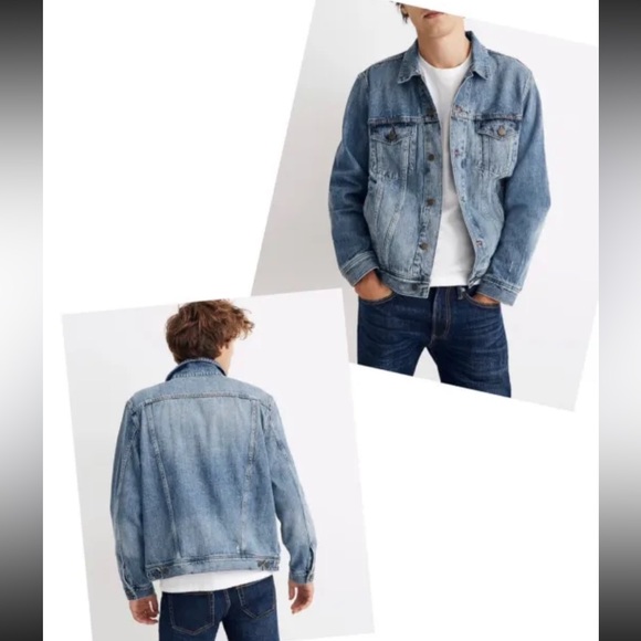 Madewell Men's Classic Jean Jacket Denim Rivoli Wash Coat Sz XLTrucker